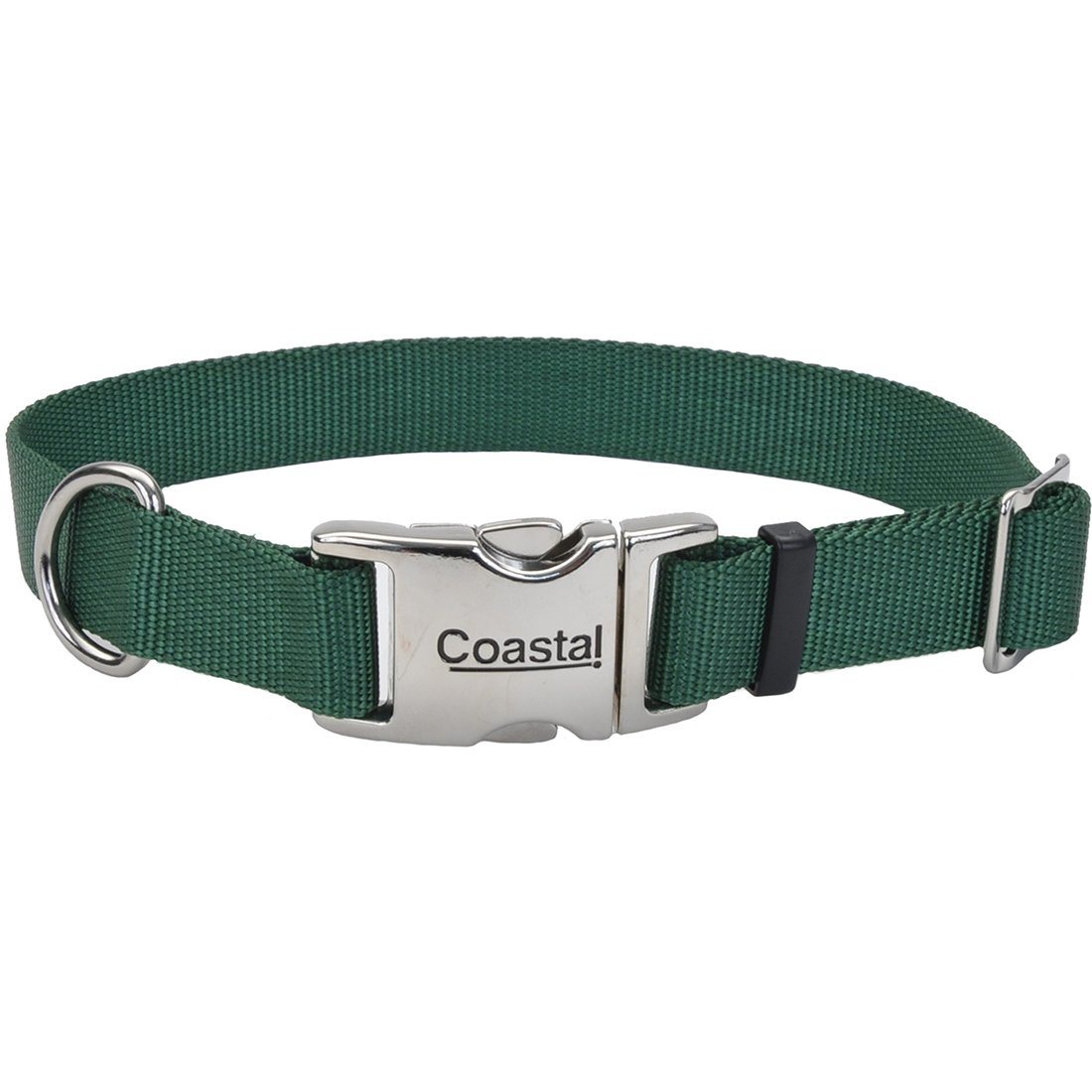 Coastal® Adjustable Dog Collar with Metal Buckle - 1in x 18-26in Hunter KB Depot Express