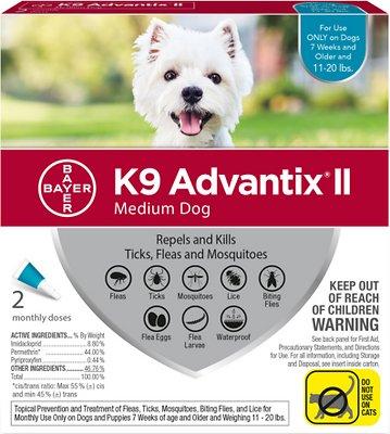 K9 Advantix II Flea and Tick Collars Dog Supplies Kane Vet Supplies 4.6 kg - 11kg