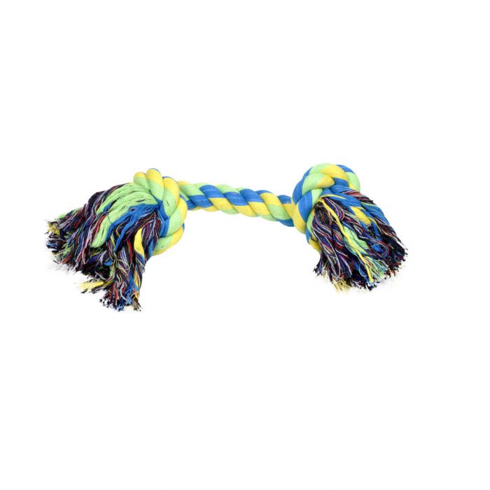 Rascals 2 Knot Rope Tug Yellow Dog 1X1PC 9in