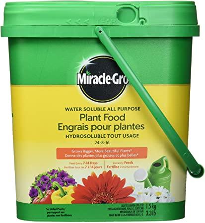 Miracle Gro Water Soluble All Purpose Plant Food 24-8-16 1.5kg Lawn and Garden Miracle Gro