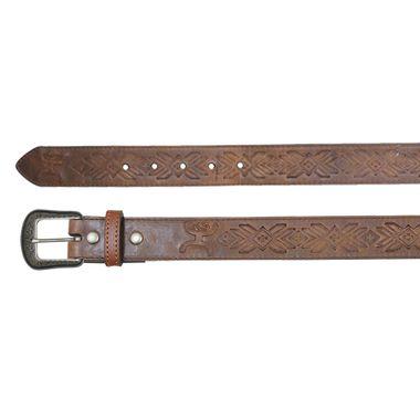 Hooey Deboss Brown Aztec Belt Trenditions