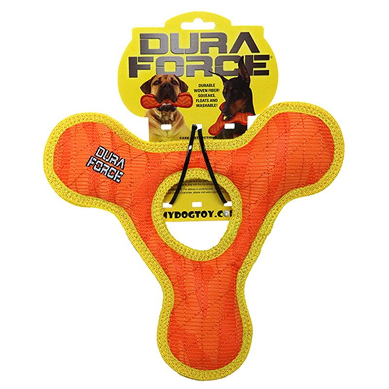 Duraforce Triangle Ring Dog Toy Orange/Yellow Dog Toys Kane Vet Supplies