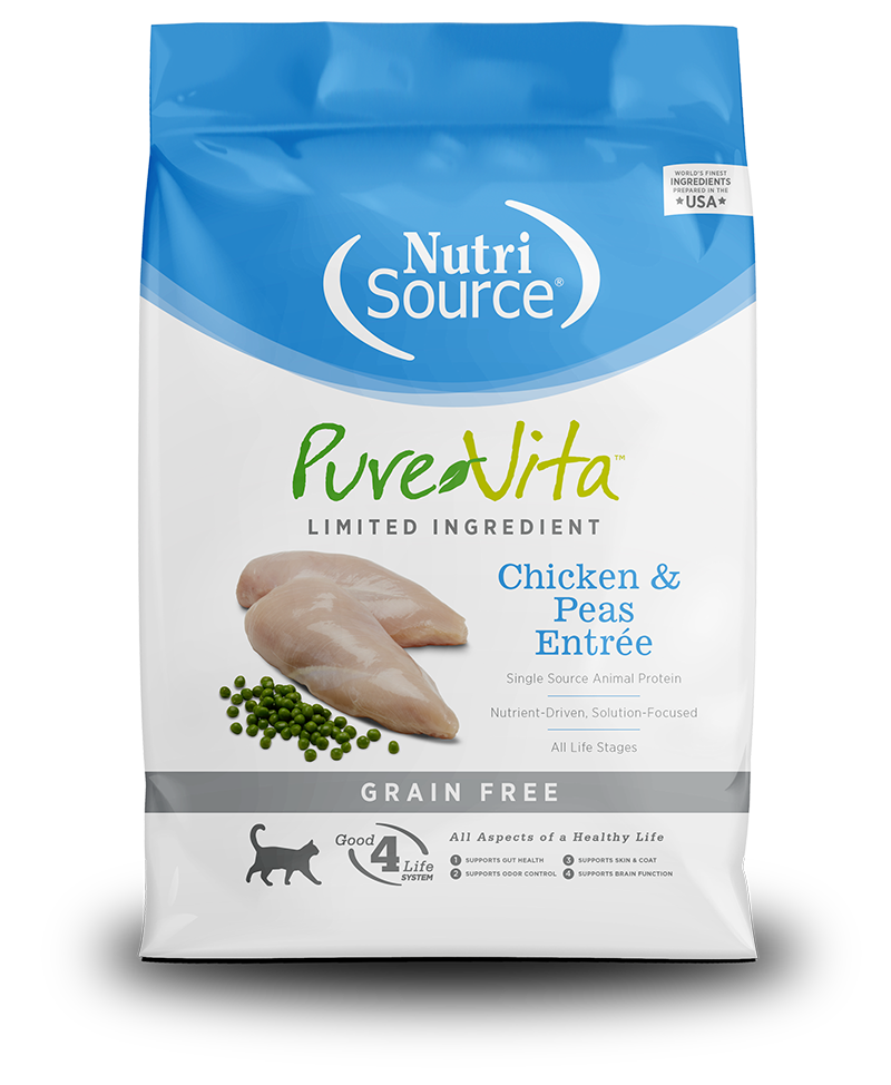 Pure Vita Grain Free Dry Cat Food - Chicken & Pea Entree 15lb