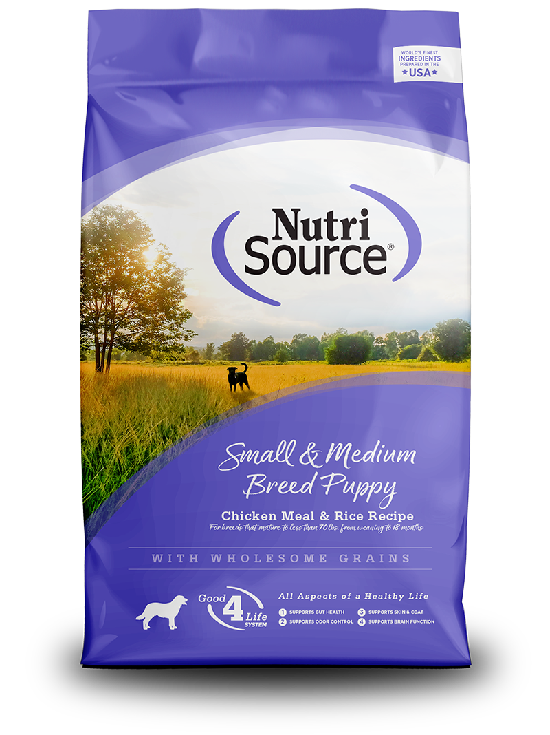 Nutri Source Small and Medium Breed Puppy Dry Dog Food 5lb