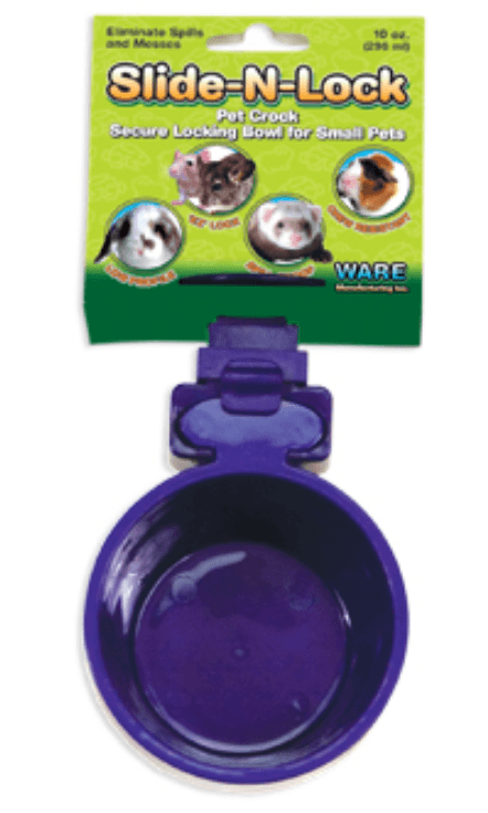 Slide-N-Lock Pet Crock feeder kanevetsupplies 10OZ