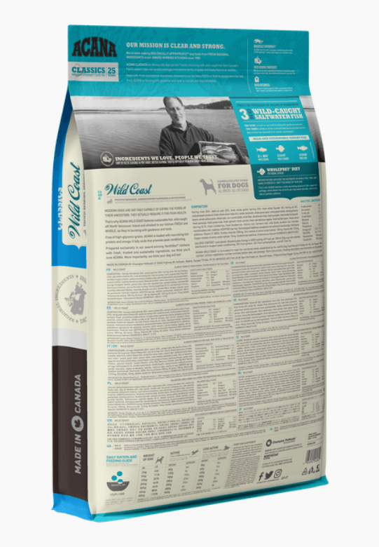 Acana dog wild shop coast