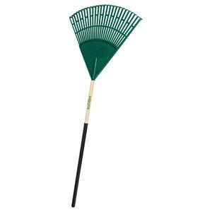 Lawn/Leaf Rake, 26-Tine, Poly Tine, Wood Handle Lawn and Garden orgill