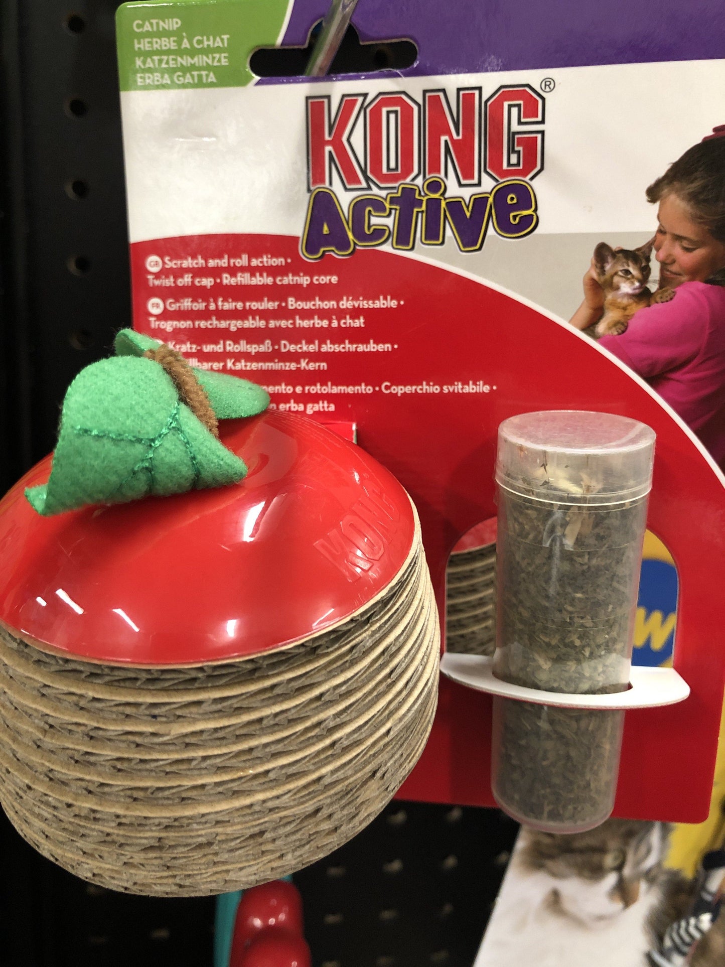 KONG Active Scratch Apple w/ Catnip Cat Supplies KONG