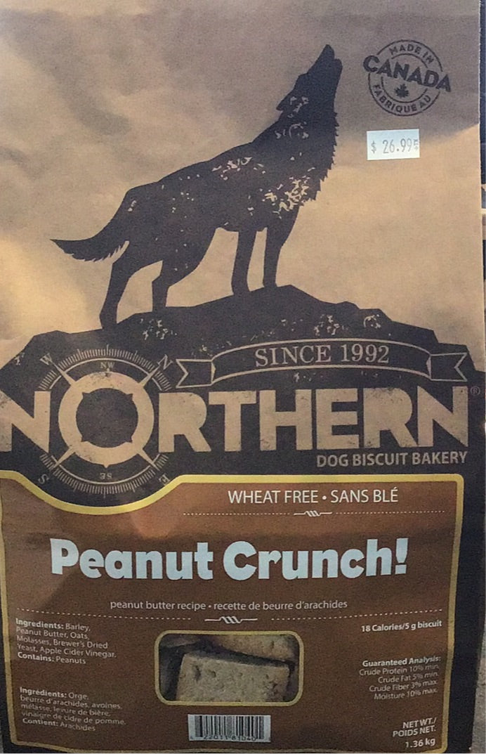 Northern dog biscuit bakery peanut crunch