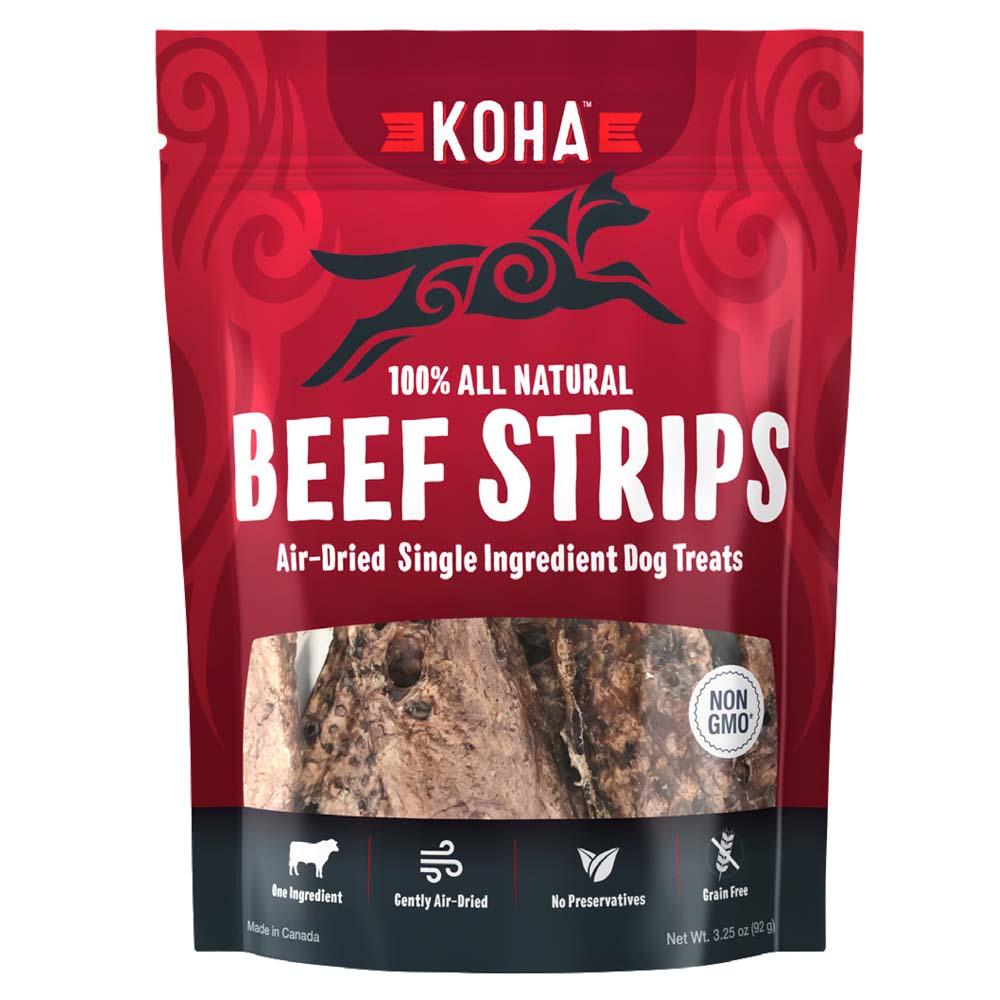 Koha 100% Natural Beef Strips Dog Treats Kane Vet Supplies