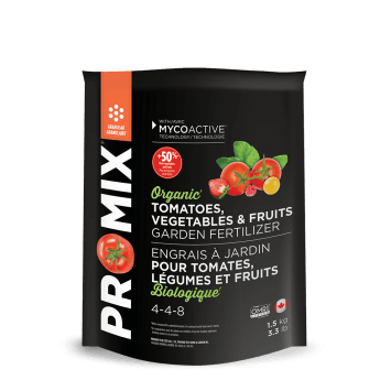 Pro-Mix Organic Tomatoes, Vegetables & Fruits Garden Fertilizer 4-4-8 1.5kg Lawn and Garden Premier Tech