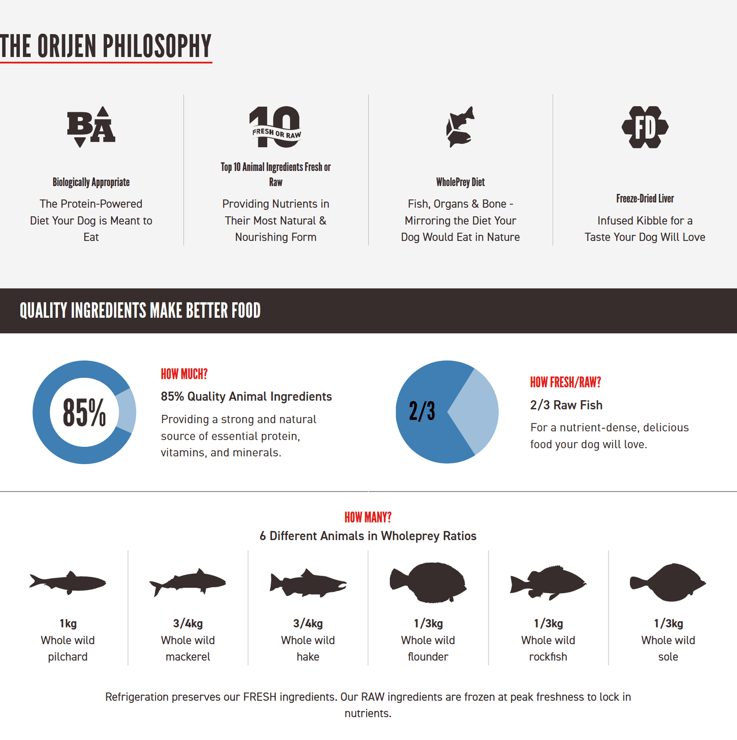 Orijen Six Fish Recipe Dry Dog Food Dog Food Champion Pet Foods