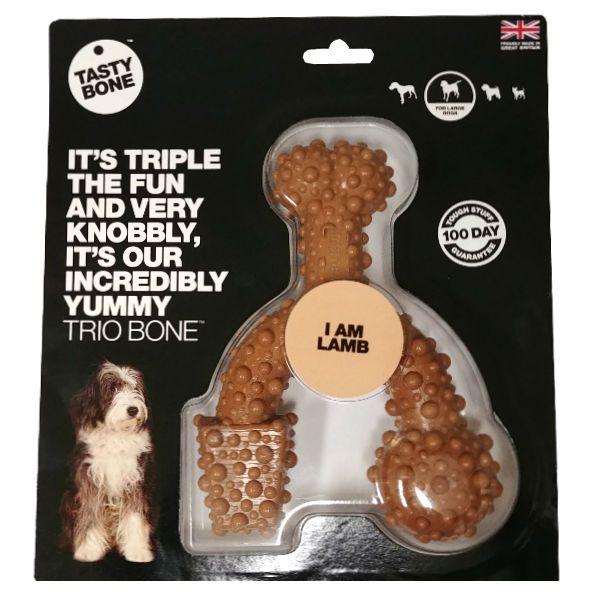Tasty Bone Large Trio Lamb Nylon Bone Dog Toys Kane Vet Supplies