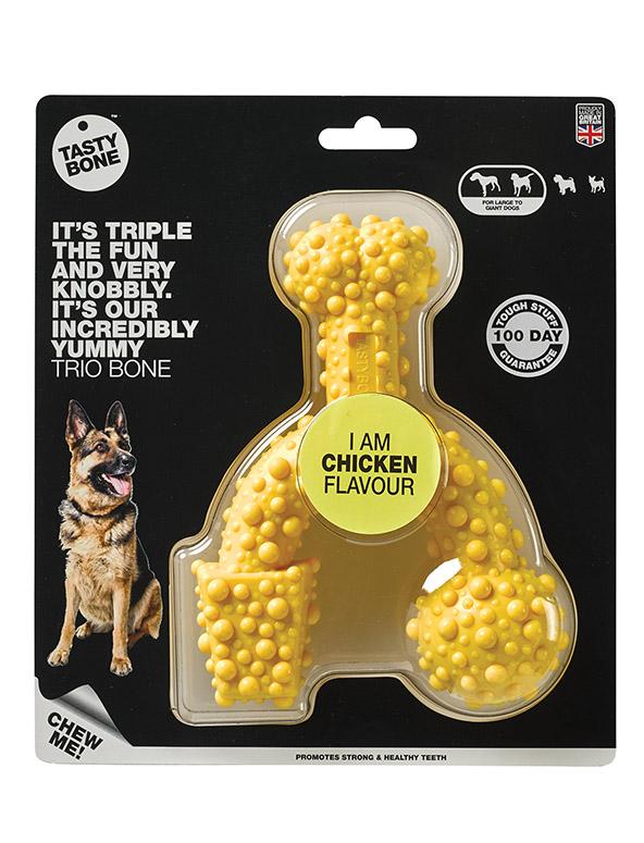 Tasty Bone Large Trio Chicken Nylon Bone Dog Toys Kane Vet Supplies