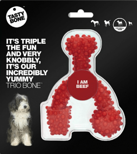 Tasty Bone Large Trio Beef Nylon Bone Dog Toys Kane Vet Supplies