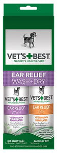 Vets Best Ear Relief Wash 4oz and Dry 2oz