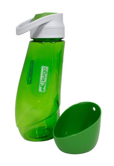 Kurgo Gourd H20 Bottle And Bowl Grass Green Dog 1pc