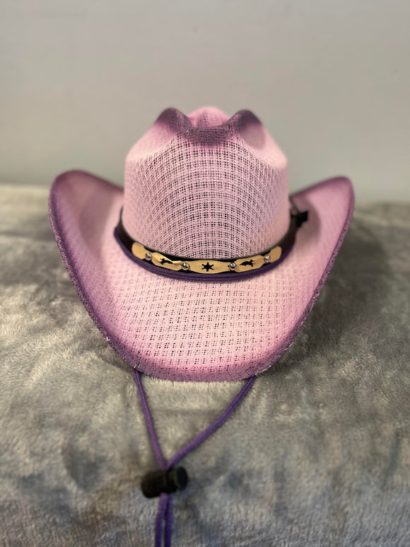 Modestone 2 Tone Cowboy Hat Purple Style 3335