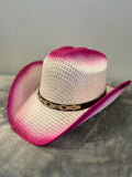 Modestone 2 Tone Cowboy Hat Pink Style 3354