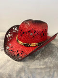 Modestone 2 Tone Straw Cowboy Hat Style 5758