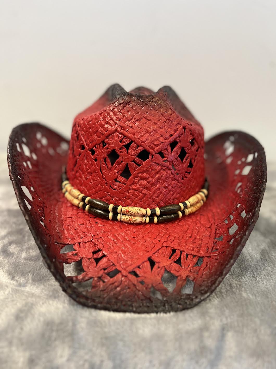 Modestone 2 Tone Straw Cowboy Hat Style 5758