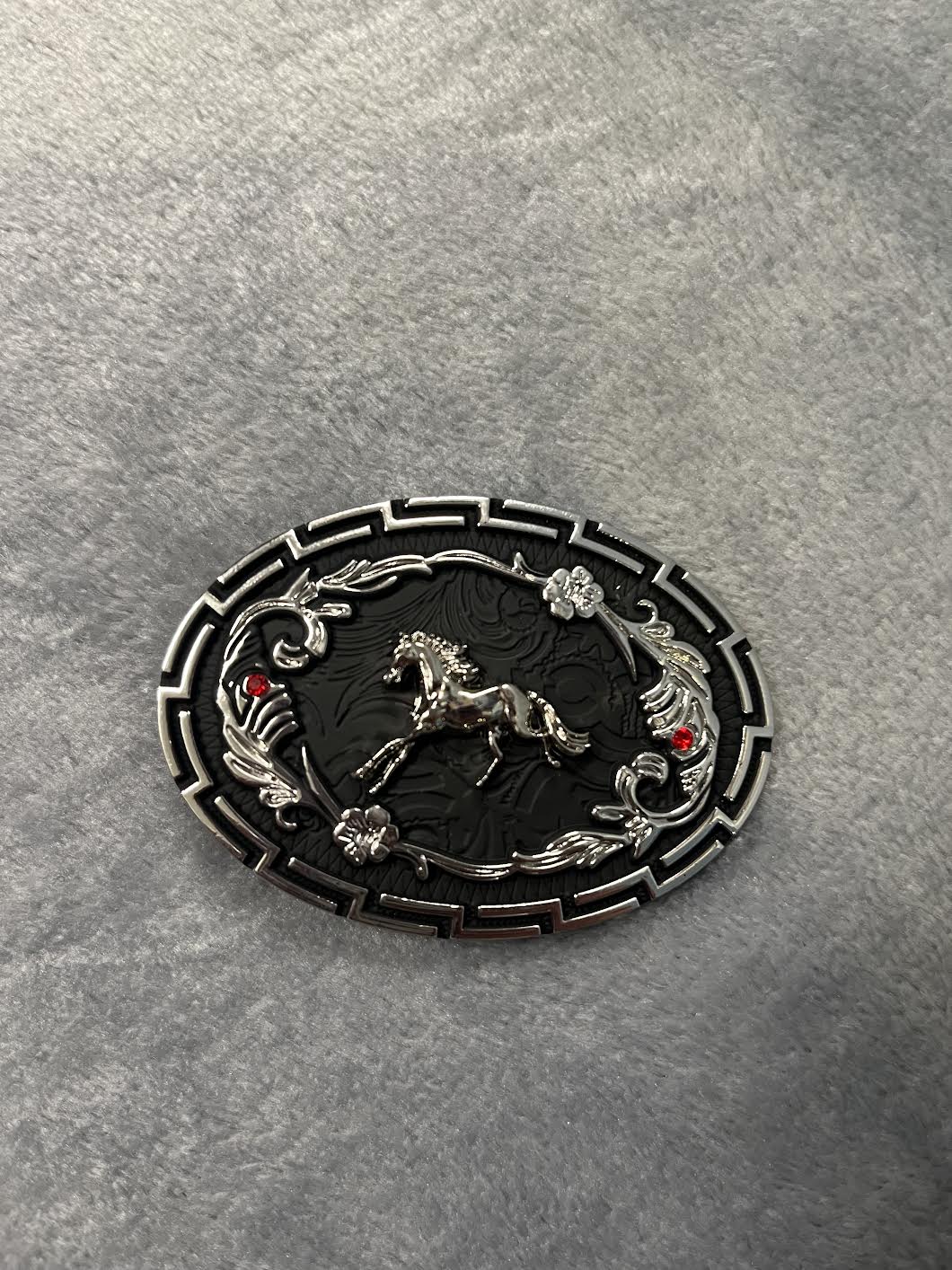 Modestone Metal Alloy Trophy Belt Buckle Running Horse 3 1/2'' X 2 3/4''