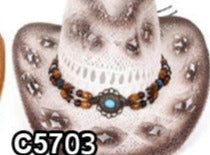 Modestone Straw Cowboy Hat Style C 5703