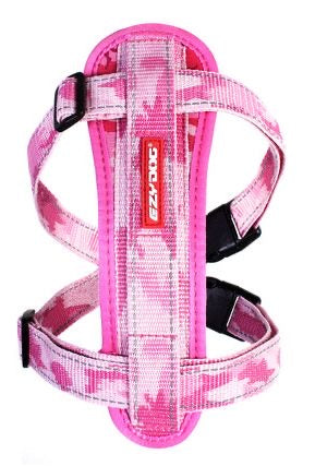 Ezydog Chest Plate Harness Pink Camo Large Dog 1pc 18-33in