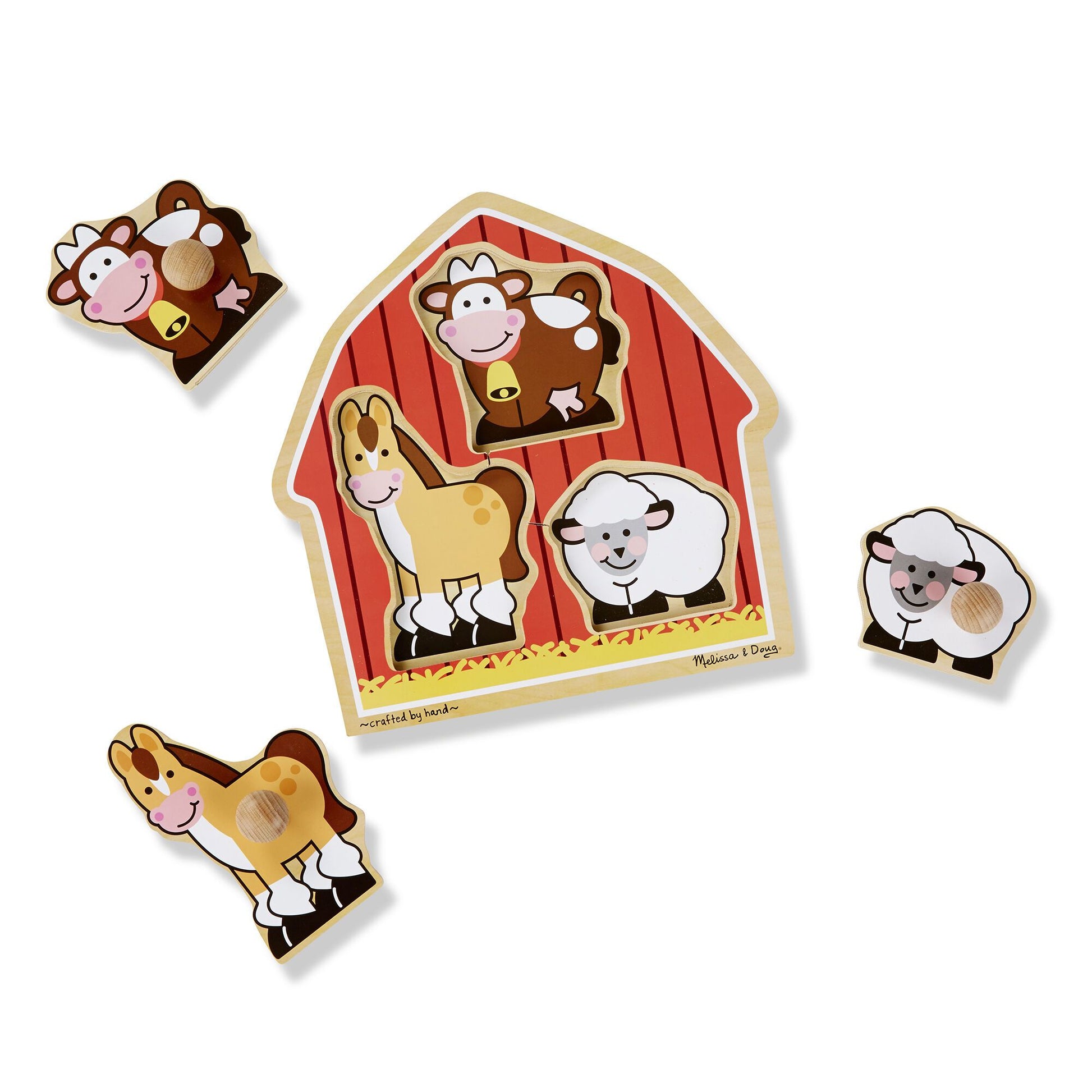 Barnyard Animals Lg Peg Puzzle Melissa and Doug 
