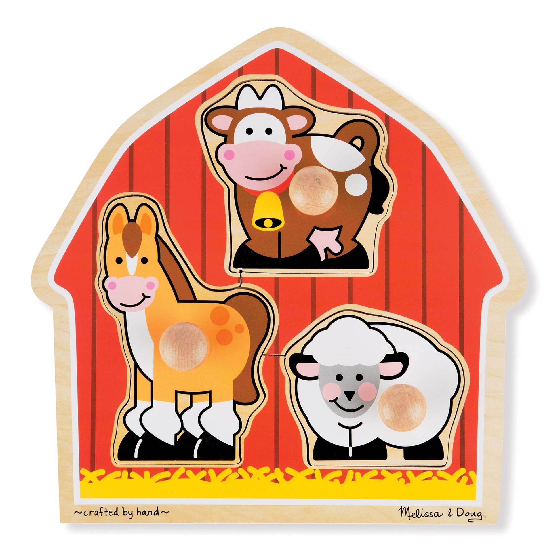 Barnyard Animals Lg Peg Puzzle Melissa and Doug 