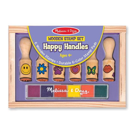 Wooden Stamp Set - Happy Handles Toy Melissa and Doug 