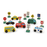 Wooden Vehicles and Traffic Signs Melissa and Doug 