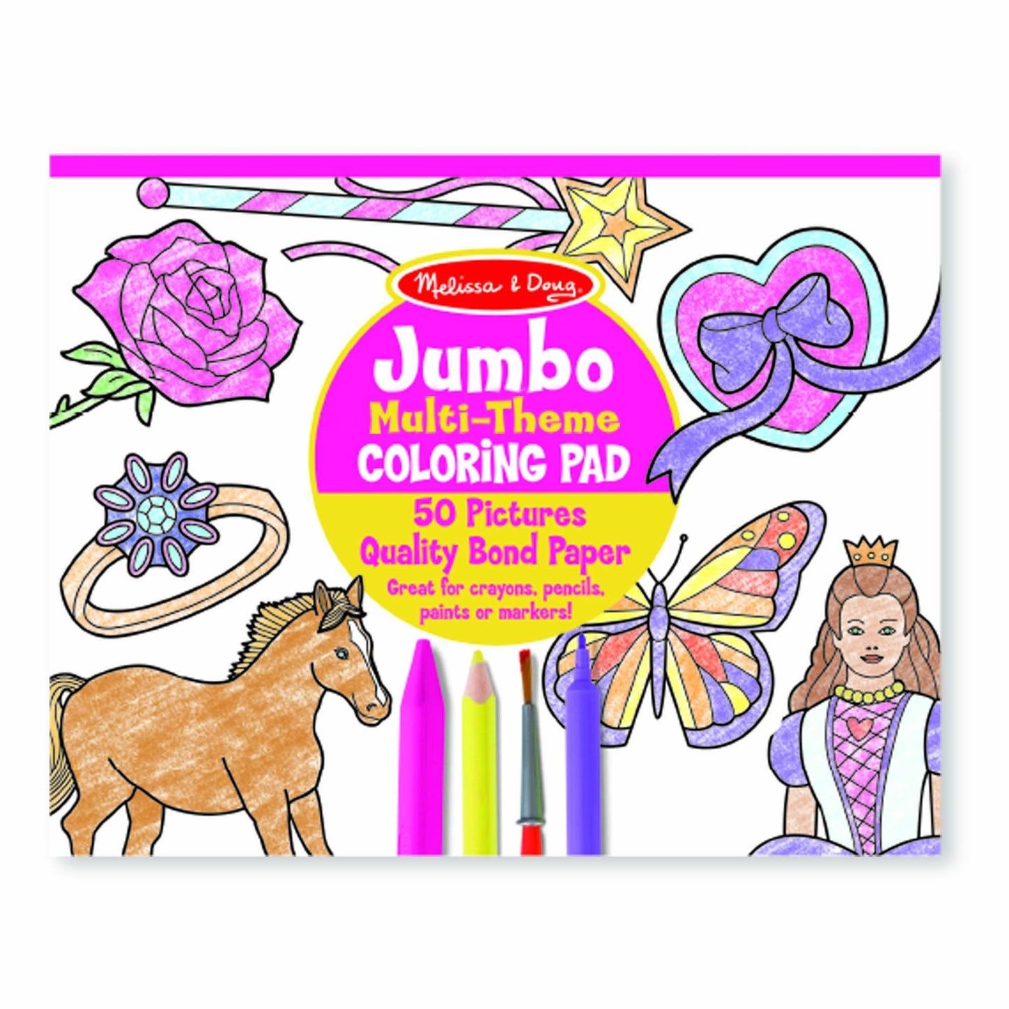 Jumbo Colouring Pad - Pink Melissa and Doug 