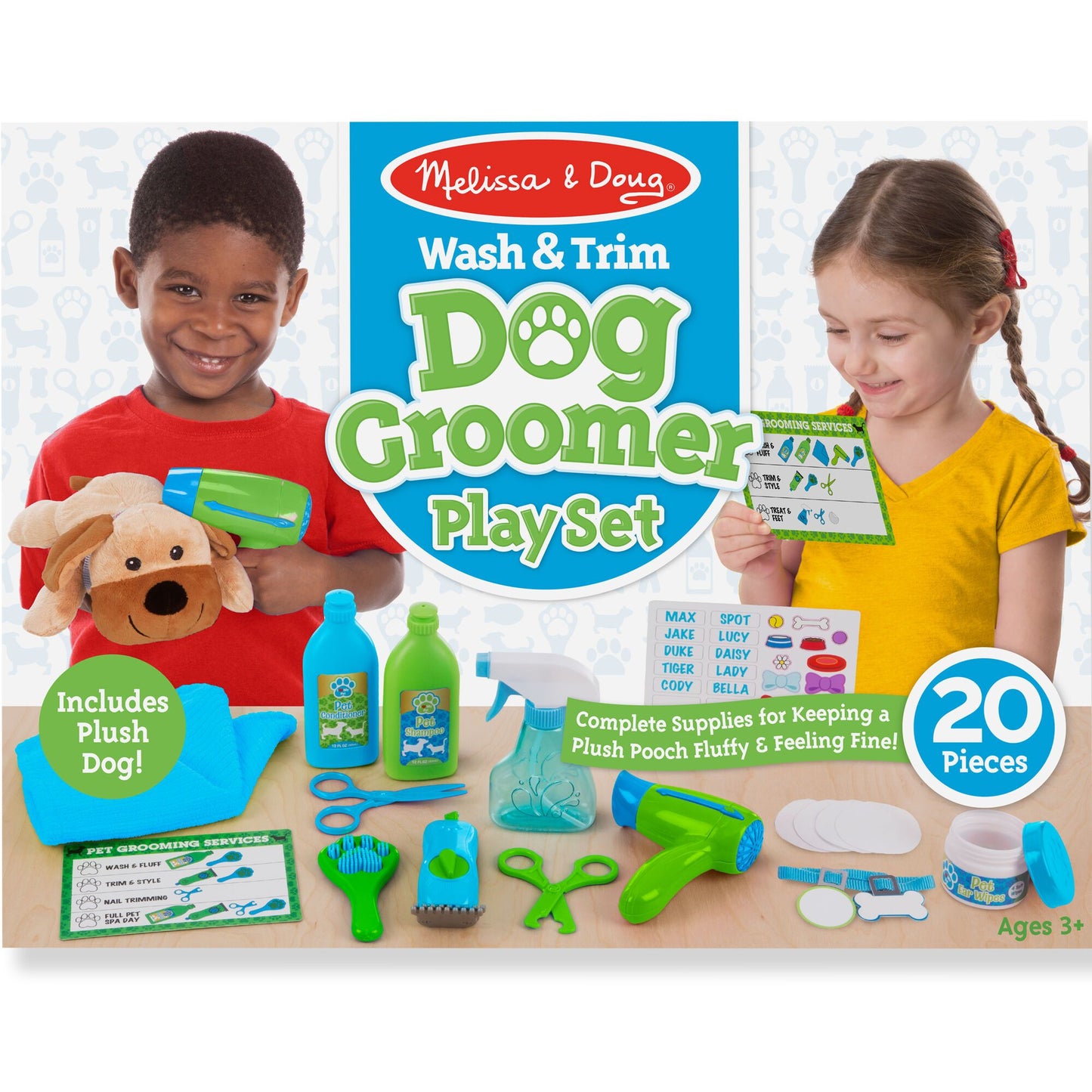 Wash & Trim Dog Grooming Play Set Melissa and Doug 