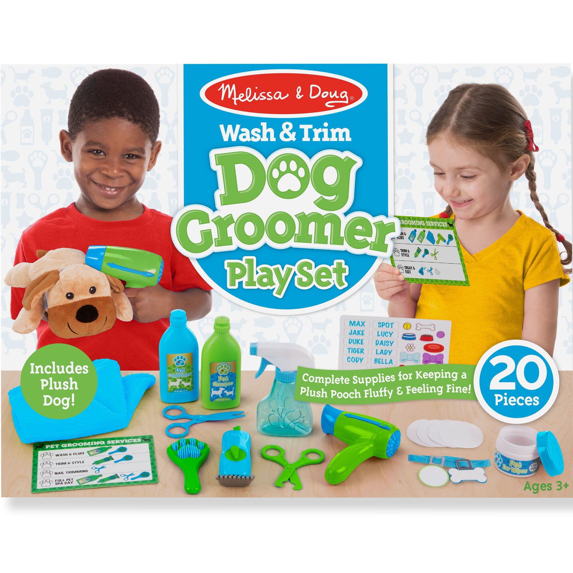 Wash & Trim Dog Grooming Play Set Melissa and Doug 