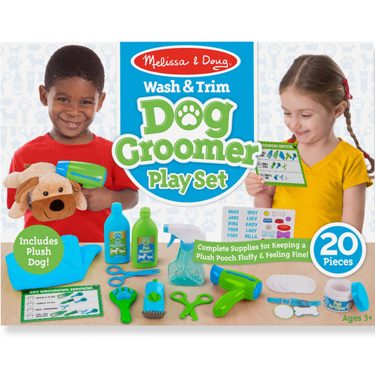 Wash & Trim Dog Grooming Play Set Melissa and Doug 