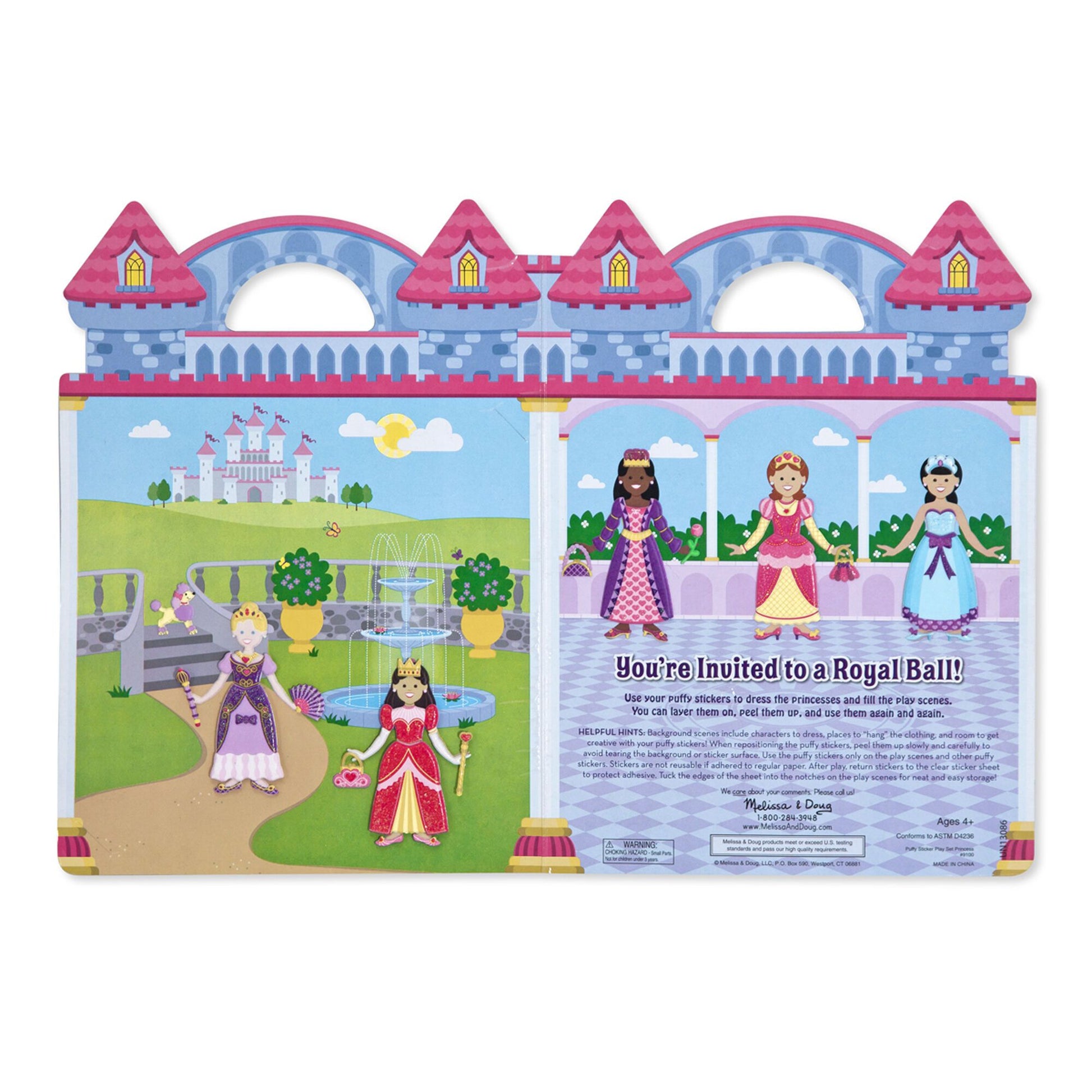 Reusable Puffy Stickers - Princess Melissa and Doug 