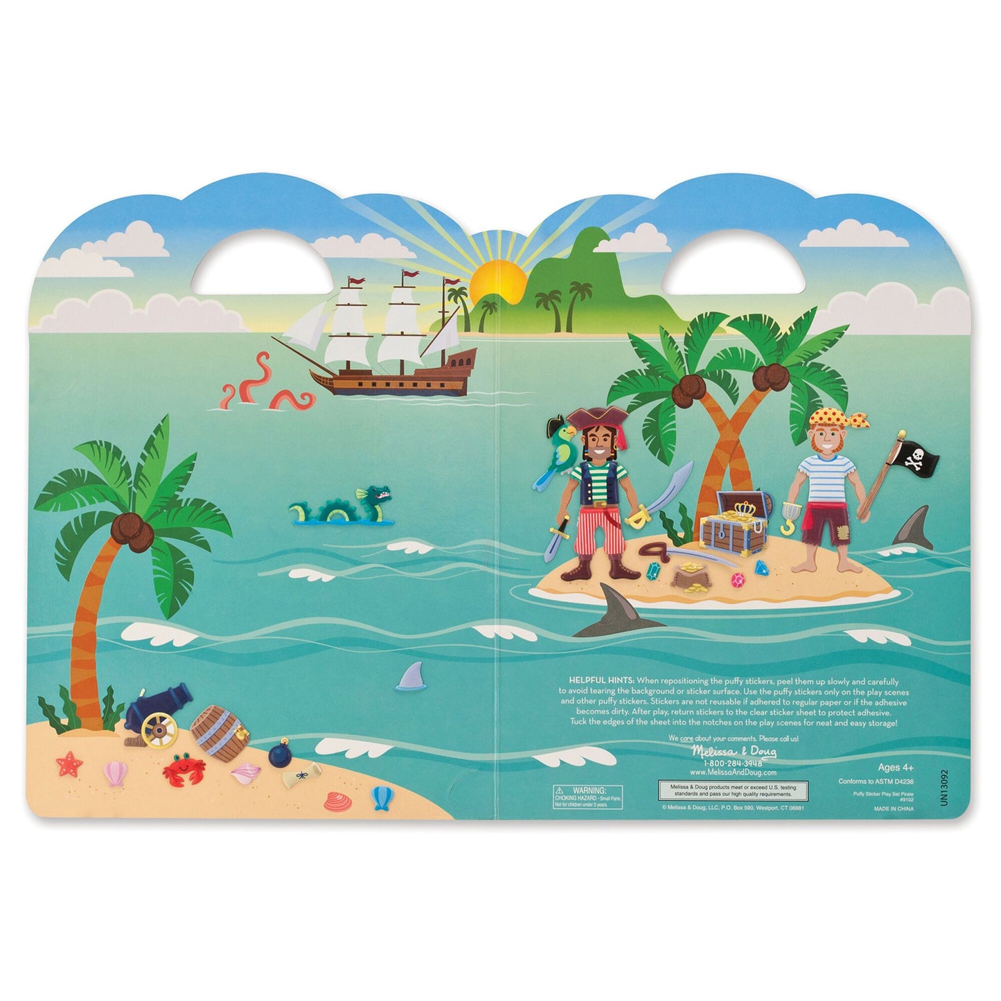 Reusable Puffy Stickers - Pirate Melissa and Doug 