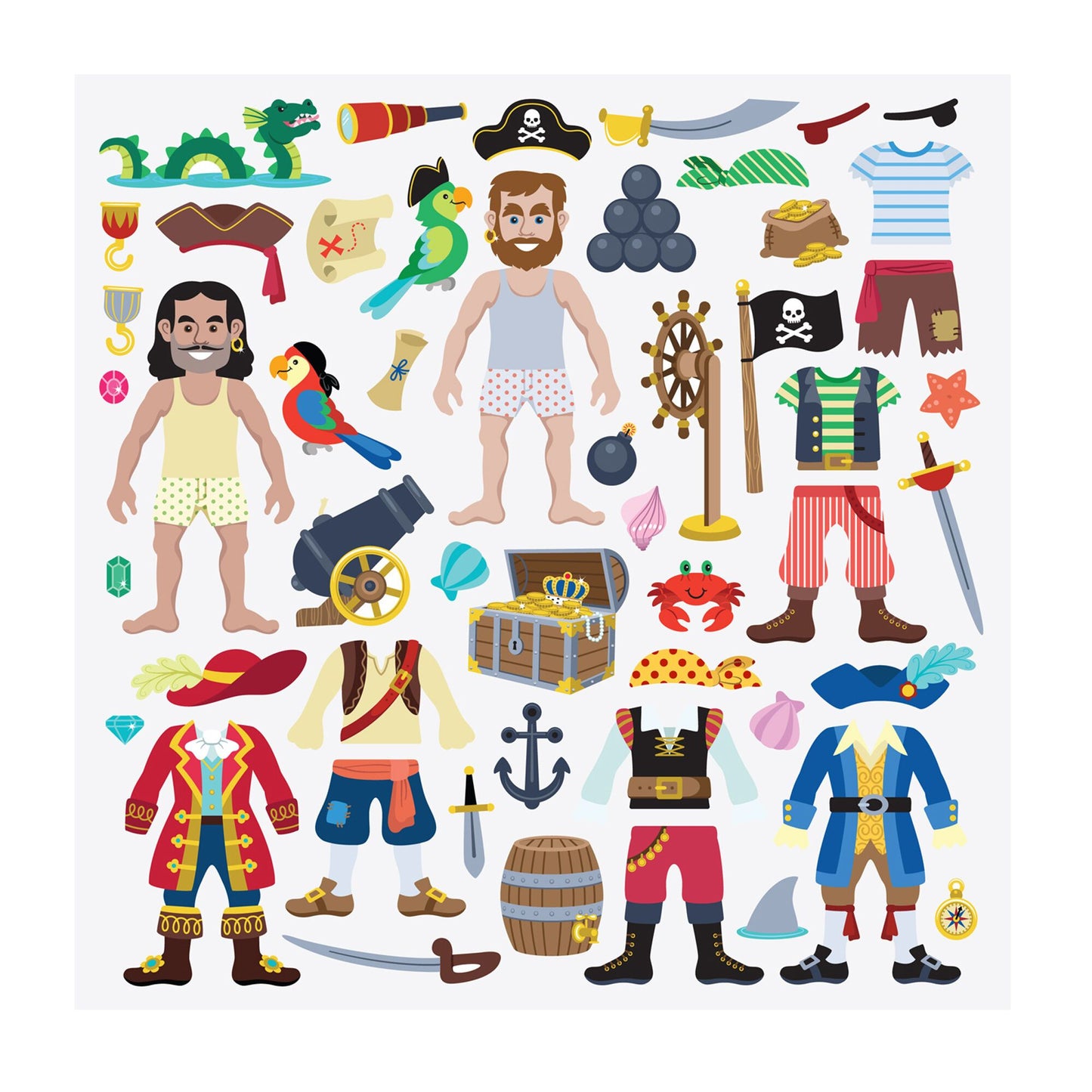 Reusable Puffy Stickers - Pirate Melissa and Doug 
