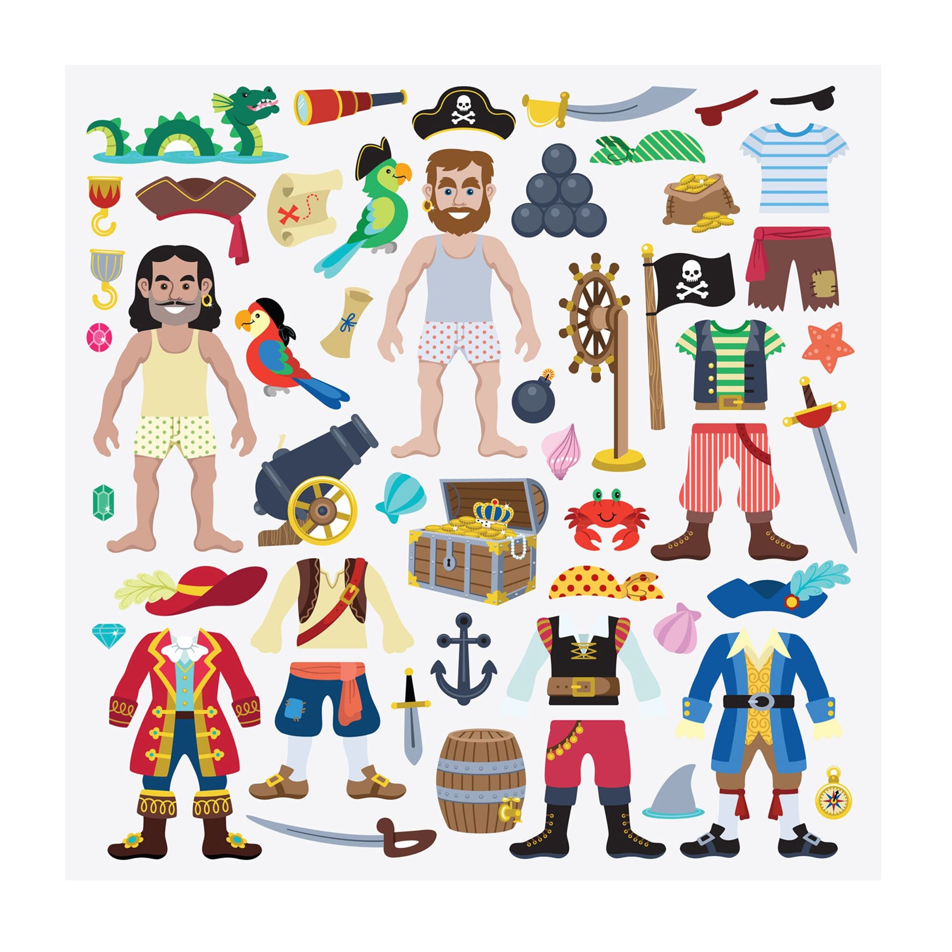 Reusable Puffy Stickers - Pirate Melissa and Doug 