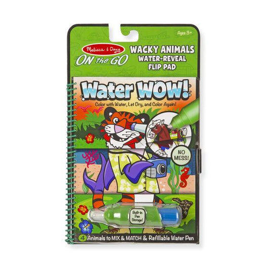 Water Wow! - Wacky Animals Water Reveal Flip Pad - On the Go Travel Activity Toy Melissa and Doug 