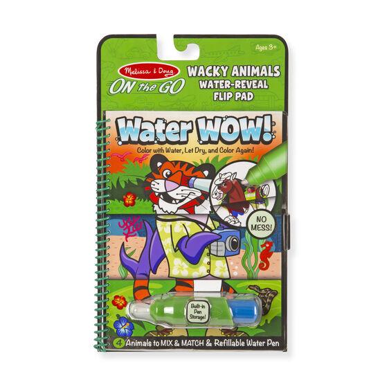 Water Wow! - Wacky Animals Water Reveal Flip Pad - On the Go Travel Activity Toy Melissa and Doug 