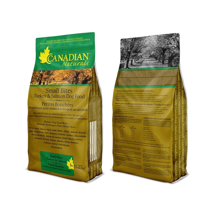 Canadian Naturals Dog Small Bites Turkey & Salmon 5LB Dog Food Canadian Naturals 