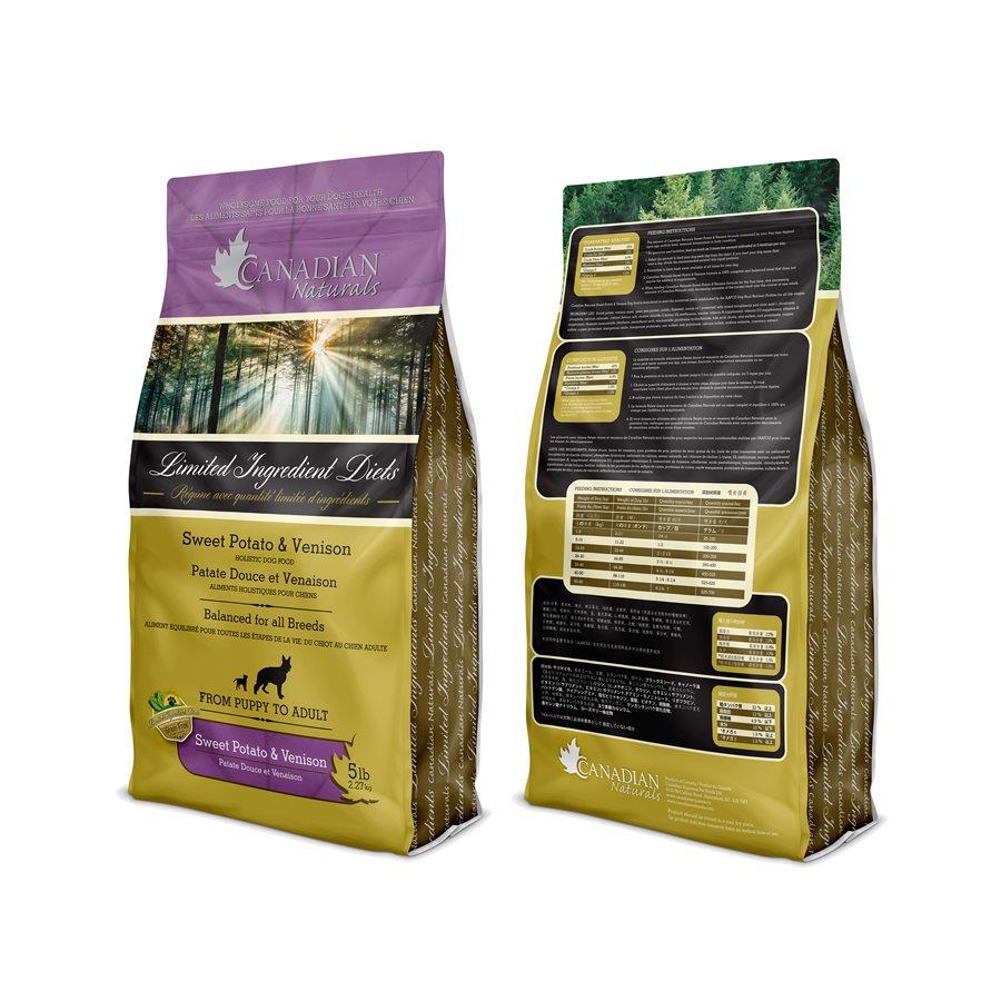 Canadian Naturals Dog Limited Ingredient Diet Venison & Sweet Potato 5LB Dog Food Canadian Naturals 