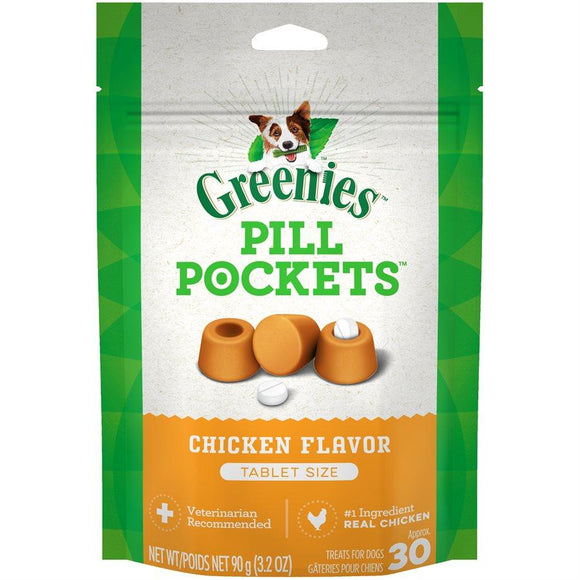 Pill Pockets Dog Chicken 3.2oz Tablet Dog Supplies Greenies 