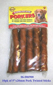 Master best Friend Porkers Twisted Sticks Dog 1X10PK 5inx20mm