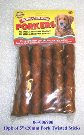 Master best Friend Porkers Twisted Sticks Dog 1X10PK 5inx20mm