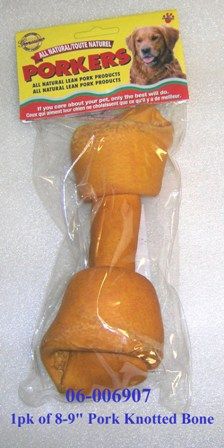 Master best Friend Porkers Knotted Bones Dog 1X1PK 8-9in