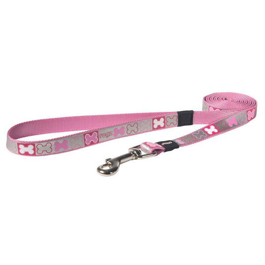 ROGZ Pupz Reflecto Fixed Lead Pink Extra Small Dog Supplies ROGZ 