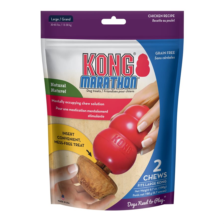KONG Marathon Dog Treat 2-Pack Chicken Small